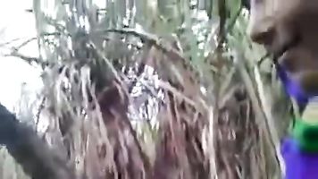 देसी भारतीय गांव लड़की कमबख्त घर के बाहर -